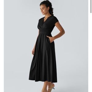 Brand new Halara wrap dress in black